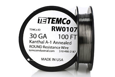 Temco Kanthal A1 Wire 30 Gauge 100 Ft Resistance Awg A-1 Ga