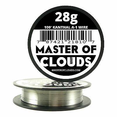 100 Ft - 28 Gauge Awg A1 Kanthal Round Wire 0.32mm Resistance A-1 28g Ga 100'